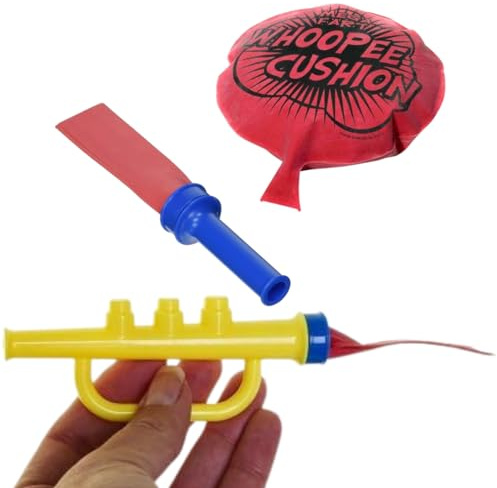 LND Gifts for Kids: Hilarious Fart Bundle with Fart Trumpet, Fart Whistle, and Whoopee Cushion Trio, Perfect Funny Gifts and Christmas Stocking Fillers for Children