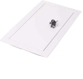 Aqbau® Revisionslock torrkonstruktion 40 x 50 cm inspektionsdörr med lås, revision underhållsdörr, underhållsdörr, serviceklaff, underhållsflik torr metall vit