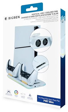 Nacon Socle et Chargeur manettes et Ventilateur pour PlayStation 5 Classic et Slim