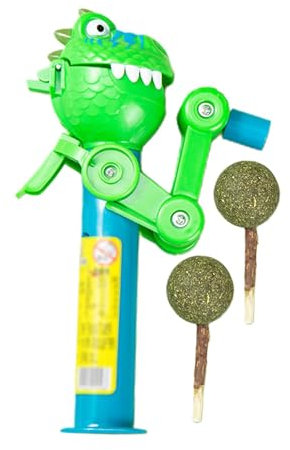 dzqad Katzenminze-Lollipop-Spielzeug für Katzen, Roboter-Lollipop-Katzenspielzeug, Interaktives Spielzeug im Roboterdesign für Hunde, Katzen und andere