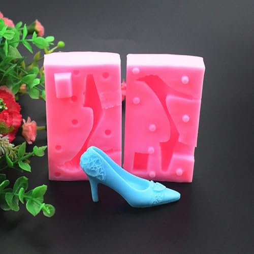 Epoxidharz-Formen, 9,5 x 5 x 3,1 cm, 3D-High-Heels-Silikonform, Küchen-Backwerkzeug, Dessert, Fondant, Harzformen, Kuchen, Schokolade, Spitze, Dekorationszubehör