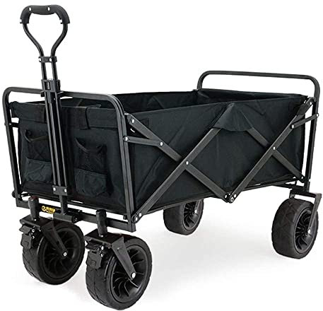 Robuster Outdoor-Gartenwagen mit 20,3 cm großen Gummirädern, ideal für Einkaufen, Picknicks und Camping