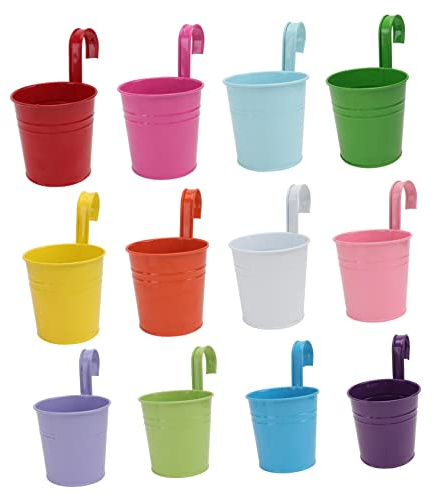 Sosoport 12stücke Hängetöpfe Für Pflanzen Dekorative Blumenkübel Für Balkon Und Garten Farbenfrohe Aufhängung Für Sukkulenten Und Kräuter Robust Und Langlebig