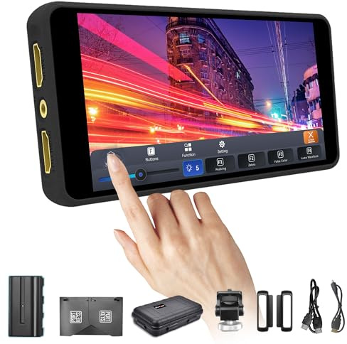 Portkeys PT5 II Moniteur de caméra 5 pouces écran tactile DSLR Moniteur de terrain FHD 4K Moniteur de caméra avec gamme de couleurs large Nouveau Peaking LUT Assistance vidéo Luma RGB Ondeform pour