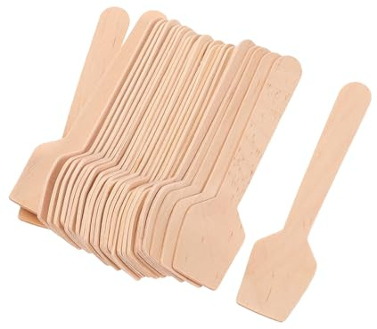 MAGICLULU 300 Piezas Mini Cuchara De Madera Cucharas Pequeñas Para Postre Para Degustación De Helado Yogur Postres Fiestas y Catering Utensilios Pequeños De Madera Natural