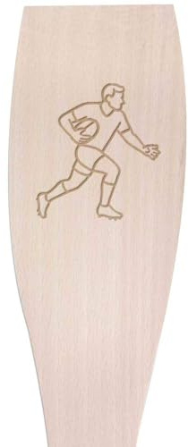 Azeeda Large 'Rugby Player Running' Wooden Cooking Spatula (SA00026120)