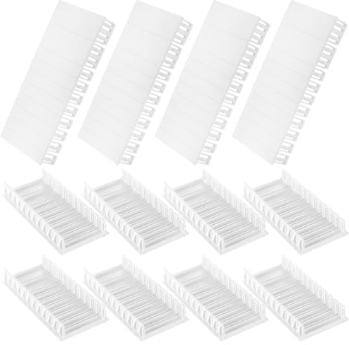 12 Piezas Tiras de Cobertura para Cuadro Eléctrico, Cubrehuecos Modulares Ciegos para Caja de Fusibles, Compatible con Schneider, Hager, Legrand