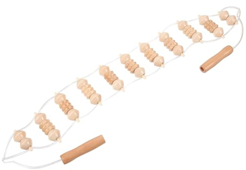 FRCOLOR Massagegerät Rücken und Nacken Manueller Massage roller zur Muskelentspannung und Durchblutungsförderung Leichtes Tragbares Wellness tool für Yoga Faszienrolle und Rückendehnung