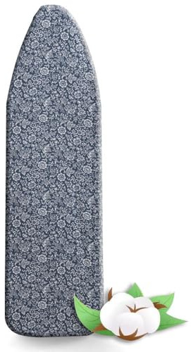 OPOLDBDMAC Ersättningsöverdrag För Strykbräda 15x54 Strykjärnsöverdrag Med Tjock Vaddering Ersättningsöverdrag För Strykbräda Kraftigt Strykbrädsöverdrag(Blue and white flowers)