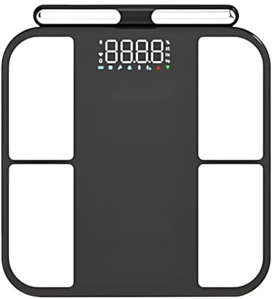 Tressify Balance de graisse corporelle à 8 électrodes avec double fréquence, mesures précises, 56 métriques, application intelligente, taille compacte, 20 x 32 cm