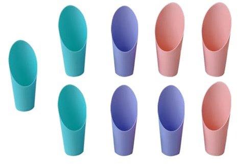 IWOWHERO Set 9 Pezzi Palette di Plastica per Giardino e Secchi da Bonsai Strumenti per Terriccio e Trapianto Attrezzi Manuali per Coltivazione e Piantine Riutilizzabile Colore Casuale
