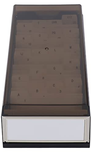 Saluaqui Caja para Tarjetas de índice Caja para Tarjetas de Visita Rolodex Rolodex Portatarjetas de índice 3x5 para 800 de Visita Archivador de de de la A A la Z con Cubierta de Alta Transparencia