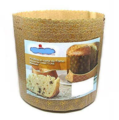 Dream' s Party 20x Stampo per PANETTONE 500 gr ALTO in Carta Forno Monouso - ideale per Panettoni, Panettone Gastronomico, Dolci Natalizi, Pan brioche, Pan dolce ecc. - 20 pezzi da 1/2 kg