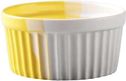 ZHANGZONG Cuencos Cocina Cuenco Ramen Bol Cocina vajilla Aperitivo Plato de Porcelana Ramekin de cerámica Creme Brulee Salsa Cuenco Pastel Sartén para Hornear Taza de pudín para mermeladas Postre