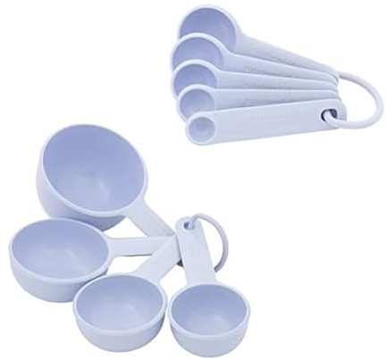 KitchenAid Universelles leicht ablesbares Messbecher- und Löffel-Set mit weichem Griff für maximale Kontrolle, Loch zum Aufhängen und Nisten für einfache Lagerung, spülmaschinenfest, 9-teilig