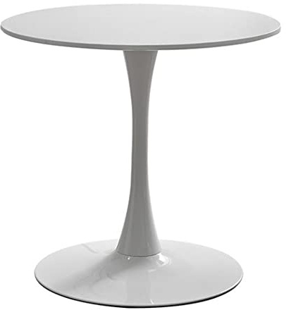 YCSD Moderner Rund Tisch Weiß Tulpe Finish 70x48x73cm