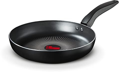Tower T700310 SmartStart Gourmet 24cm Aluminium Frying Pan with Easy Clean Aeroglide Non-Stick, Long Lasting, Induction Compatible, Oven Safe, PFOA Free, Black