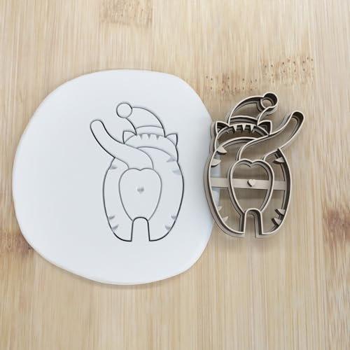 Weihnachten Merry Catmas cookie cutter Fondant Keksstempel/Ausstechform keksausstecher PLA ca.8cm
