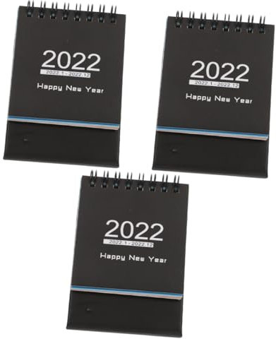 EXCEART 3 Stück Eleganter 2022 Planer Tischkalender Kleiner Tischkalender 2022 Kalender Tischkalender Für 2022
