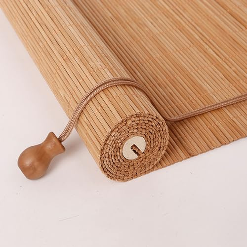 Store à Rouleau en Bambou Naturel, Rideau en Bambou Exterieur, Occultant Fenêtre, en Bois pour Portes de Fenêtres de Cuisine, 50cm x 100cm