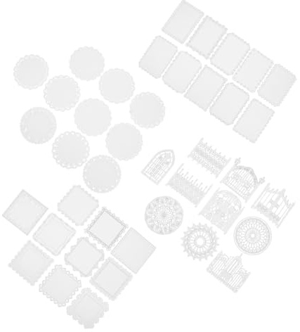 STOBOK 4taschen Hollow Lace Decorative Scrapbooking Papers Multi-functional Diy Craft Backgrounds for Diaries Notebooks Hand Accounts Creative Embellishment Material