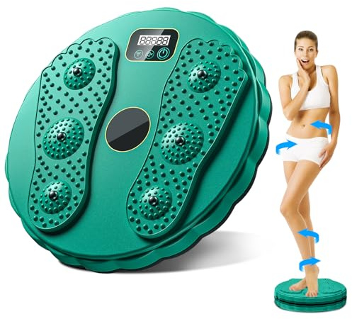 WIYETY Taillentwister mit Zähler, Anti-Rutsch Twist Waist Disc, Taille Drehscheibe mit Fußsohle Massage, Taille Drehscheibe Hüfttrainer, für Hüften und Taille Bewegung, Maximale Tragfähigkeit 300 kg