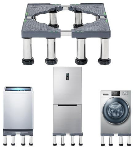 YiHYSj Base per Lavatrice con 8 Piedi Base Regolabile per Asciugatrici Telaio Intermedio Universale per mobili per carichi Pesanti Lavatrice Frigorifero e Asciugatrici (Altezza:19-22cm)