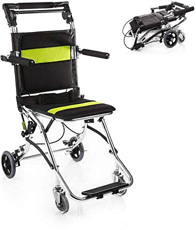 Máquina De Desplazamiento De Silla De Ruedas Móvil Cómoda Y Plegable Portátil Para Viajes Al Aire Libre, Transporte De Aleación De Aluminio Ultraligero Desplazamiento De Silla De Ruedas Móvil Cómoda