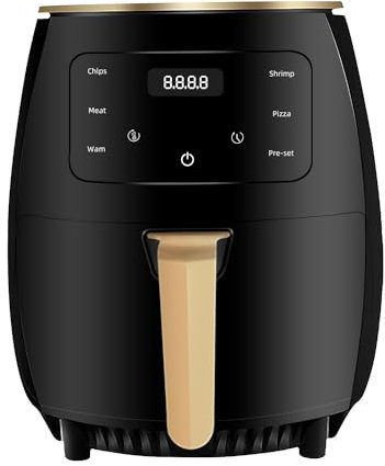 Friggitrice ad Aria 5,5 Litri, 1400W, Touch, Tecnologia PerfectCook, 80-200ºC, Tempo Regolabile, Risultati Veloci, Cestello Antiaderente e Griglia di Cottura Lavabili in Lavastoviglie