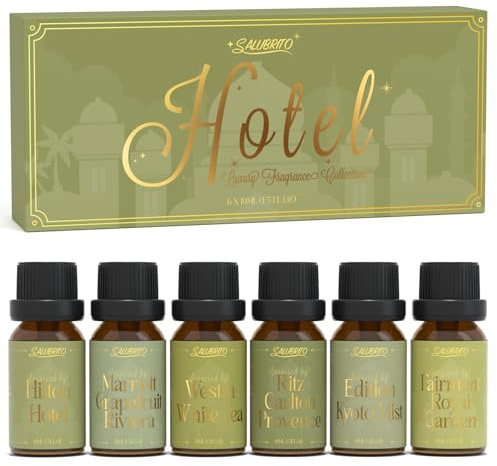 SALUBRITO Hotel Ätherische Öle Set, Luxus Hotel Duftöl für Diffuser, Kerzenherstellung, Luxuriöse Duftöle Inspiriert von 5 Sterne Hotels, Geschenkset für Frauen und Männer