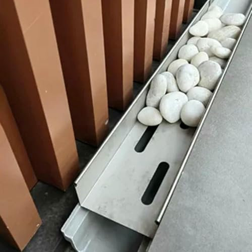 BTOIASYHF Entwässerungsgitter Französische Kanalisationsbausätze for Terrassen, Regenrinnenfallrohre, Entwässerungssysteme for Außenrinnen, Regenrinnen aus Beton for Auffahrten(15x10x100cm)
