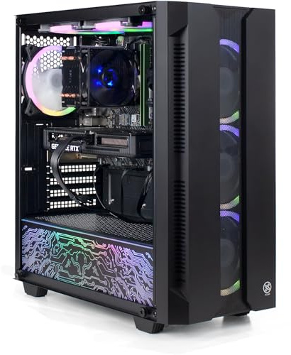 XUM Elite Prebuilt Gaming PC: AMD Ryzen 5 8400F, Nvidia RTX 5060 8GB, 16GB DDR5 RAM, 1TB NVME SSD. 700W PSU 80+ Bronze, aRGB, WiFi 5, Windows 11 Home, High End, Black Case