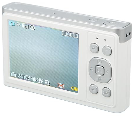 Cámara digital 4K Zoom 16X AF enfoque automático 50MP cámara sin espejo con pantalla HD de 2.8 pulgadas para VLOG y fotografía macro ABS Metal 183g (blanco)