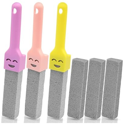 6 Stück Bimsstein toilette, Bimsstein Reinigungsstein mit 3 Griff | Cleaning block wc, Bimsstein wc bimsstein toilettenreiniger, Pumice Stone Toilet für Toilette, Bad, Waschbecken