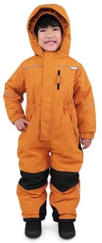 JAN & JUL Kids' Waterproof Insulated Snow Suit, Windproof Ski Suit for Boys and Girls (Cinnamon, Size 5T)