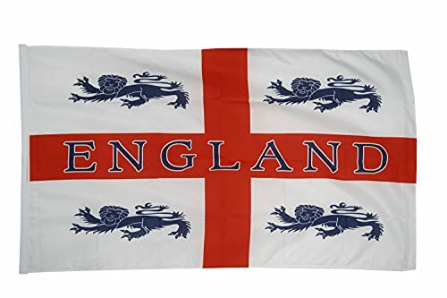 Bandera de Inglaterra 4 Leones de 5 x 3 pies, 100% poliéster con ojales FlagSuperstore