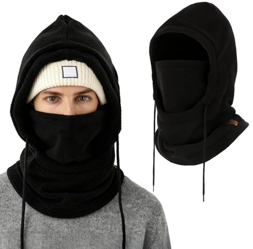 Halinuia Plüsch Sturmhaube Mütze Winter für Herren und Damen, Winddicht Thermo Skimaske, Outdoor Warm Balaclava, Multifunktionale Gesichtshaube für Radfahren, Snowboarden, Skifahren, Motorradfahren