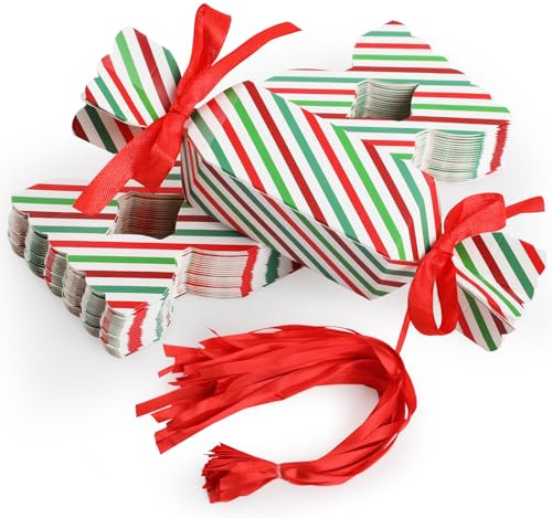 KIKISML 30 Stück Weihnachten Geschenkbox Klein, Kraftpapier Geschenkschachtel, Weihnachts Papier Süßigkeitenboxen, Geschenkkarton Deko für Weihnachten Geschenke