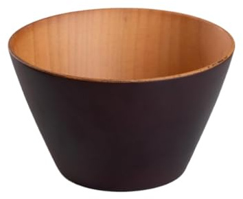 Fruktskål i trä, Träskålar for sallad Fruktsoppa och nudlar Svart 10,5-11,8x6,8cm(11.8x6.8cm)