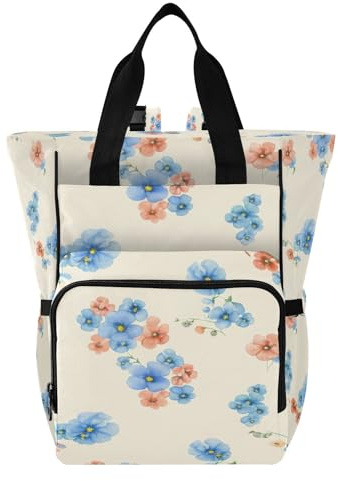 Ttgoth Sac à dos à langer étanche avec porte-biberons isothermes, sac à dos de voyage multi-poches avec sangles de poussette pour maman et papa