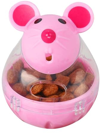 Dispensador De Juguetes Para Gatos - Bola De Comida Giratoria Para Ratón De 5x7 Cm, Alimentador Lento Interactivo, De Entrenamiento Para La Prevención De La Obesidad | Juguetes De Ejercicio De