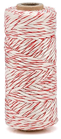 La Cordeline Tomatenschnur, 45% Rayon, 55% Baumwolle, weiß und rot, 4 x 4 x 10 cm