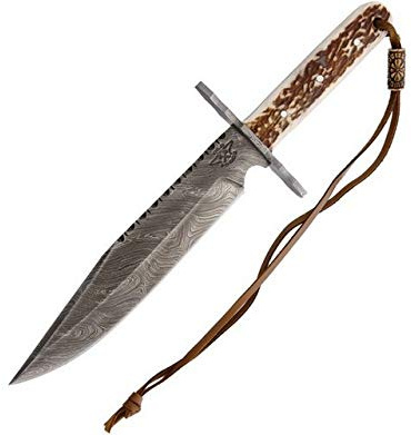 Old Forge Damas Hunter Couteau d'extérieur Longueur de la Lame 19,05 cm