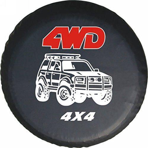 LITTOU Universal Nero in pelle PVC Borsa per Pneumatici (4WD 4x4, 16 for Diameter 29''-31'')