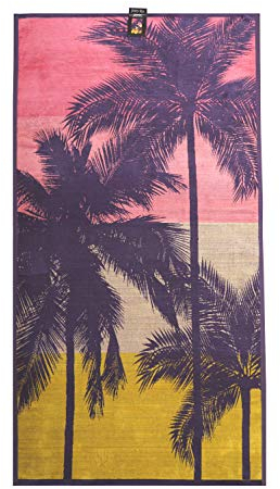 jilda-tex Strandtuch 90x180 cm Badetuch Strandlaken Handtuch 100% Bio-Baumwolle Velours Frottier Pflegeleicht (Miami)