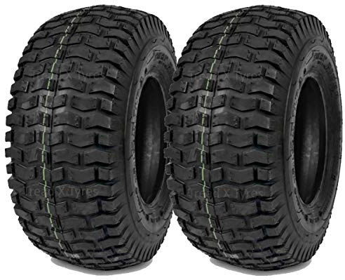 2x 4Ply Lawn Mower 16x6.50-8 Grass Tyres Two Garden Tractor Golf Buggy Turf