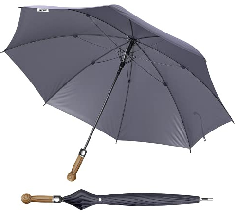 Sicherheitsschirm XXL mit Videokurs | Stabiler Premium-Herrenregenschirm | Knauf Olive | 103 cm