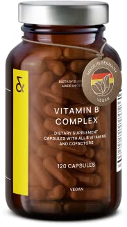 Vitamin B Complex Vegan | High Strength - All 8 B Vitamins + Co-Factors | 120 Capsules for 120 Days | VIT B1, B2, B3, B5, B6, B12, Biotin & Folic Acid + Myo-Inositol + Choline