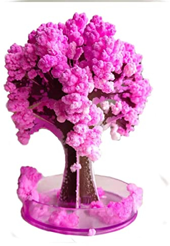 1 Stück Mini Sakuratree Magic Paper Tree DIY Kristallwachstum Kit Dekoration Spielzeug Neuheit Jungen Mädchen Wissenschaft und Spielzeug Learning Guide