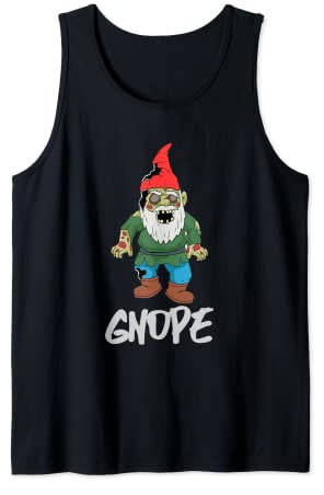 Zombie Garden Gnome Gardening Gnope Motive Tank Top